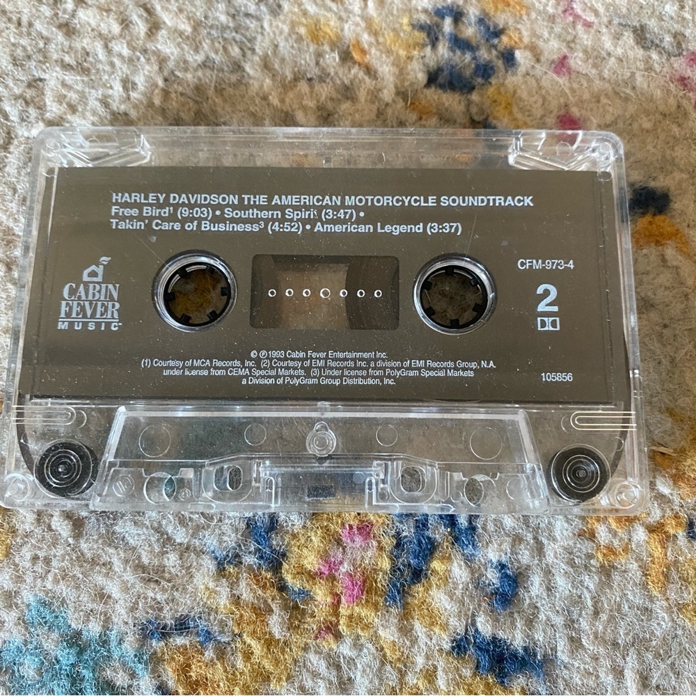Cassette Tape, Harley Davidson Motorcycle Soundtrack